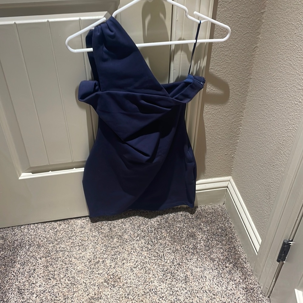 Blue rookie one shoulder dress